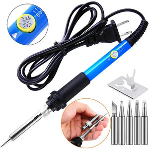 Ferro de Solda Elétrico Ajustável 60W EU 220V / ☆Plugue dos EUA 110V☆ Ferro de Solda DIY para Reparos