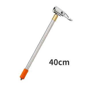 M6 thread locking air chuck with air tube, standard tire valve fine thread, suitable for M6 thread integrated air pump