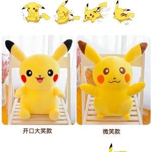 Brinquedos de Pelúcia Pokemon Pikachu de 25cm Kawaii Japão Anime Elfo Boneca de Pelúcia Macia e Fofa Boneca de Cartoon Pikachu Presente de Aniversário para Crianças Meninas