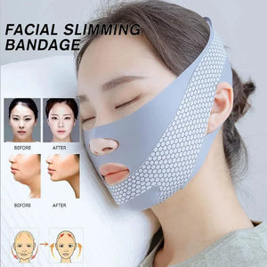 Lifting Facial com Faixa V para Dormir, Bandagem Facial Redutora de Gordura, Relaxamento, Levantamento de Forma, Redução de Papada, Banda de Afinamento Facial, Massagem