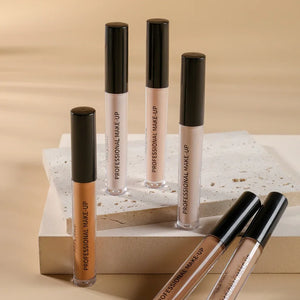 Caneta líquida corretiva cobre e modifica manchas, marcas de acne, maquiagem facial e ilumina o tom da pele.