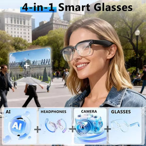 2026 New Upgrade Smart Glasses AI  Camera Photo Recognition Bluetooth Call Translation Video Recording Voice Sunglasses for Men