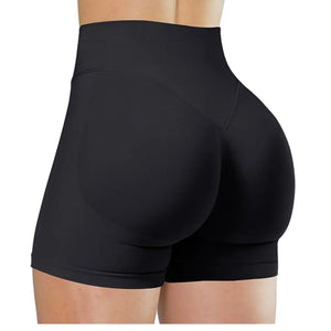 Shorts de Yoga de Cintura Alta para Mulheres de Verão, Elegantes e Sexy, Calças de Fitness para Corrida, Leggings de Yoga em Cores Sólidas, Meias Elásticas