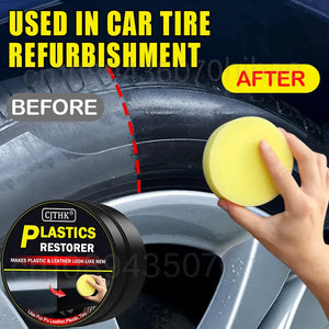 Restaurador de Plástico para Carros Voltar ao Preto Brilhante Produtos de Limpeza para Carros Restaurador de Plástico e Couro Polidor de Carro e Renovador de Revestimento de Reparação