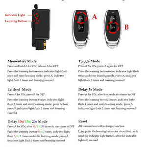 Interruptor de Controle Remoto Universal AC 220V 30A Relé 433mhz Interruptor Sem Fio e Transmissor Liga e Desliga para Luz Lâmpada Bomba de Água Porta