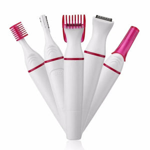 Conjunto 5 em 1 Epilador para Mulheres, Aparador de Sobrancelhas Feminino, Depilador de Senhora, Máquina de Depilação, Depilador Facial, Ferramenta Depilatória para Biquíni