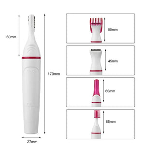 Conjunto 5 em 1 Epilador para Mulheres, Aparador de Sobrancelhas Feminino, Depilador de Senhora, Máquina de Depilação, Depilador Facial, Ferramenta Depilatória para Biquíni