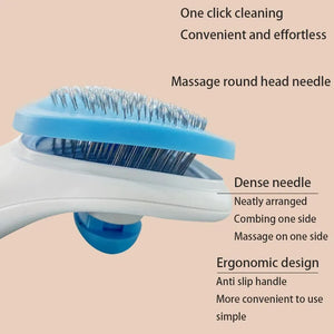 Escova de Cabelo para Cães, Pente para Gatos, Escova Removedora de Pelos para Cães e Gatos, Ferramentas de Higiene para Filhotes e Gatinhos, Acessórios para Cães, Suprimentos para Animais de Estimação