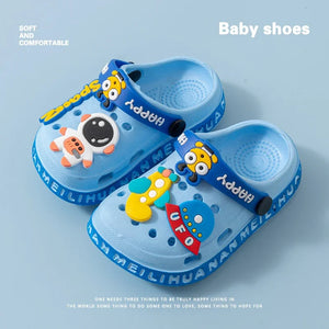 Sapatos  Crianças  Sandálias de Bebê de Cartoon com Solado Macio – Sandálias Infantis Ultra-Leves e Antiderrapantes com Ponta Fechada para Meninos e Meninas na Praia