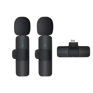 Microfone Lavalier Sem Fio Mini Tipo-C com Redução de Ruído Para Gravação em Android/iPhone, Transmissão ao Vivo, Entrevistas