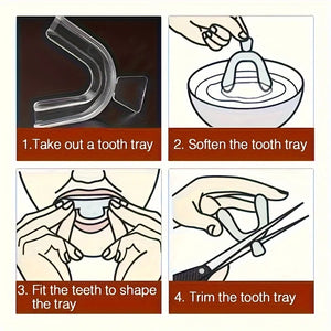 1-4 pares de Alinhadores de Dentes Unissex de Silicone Invisível, Bandeja Ortopédica Dental para Clareamento e Endireitamento, Uso Noturno, Ferramenta de Cuidado Dental