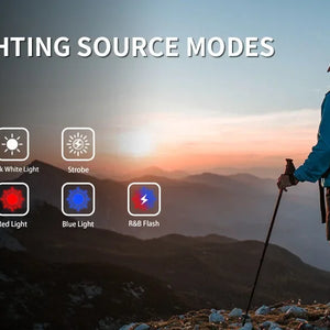 Lanterna LED Recarregável por USB MINI Portátil com Ímã na Cauda Luz de Trabalho Super Brilhante Lanterna de Camping Lateral COB Lanterna de Emergência