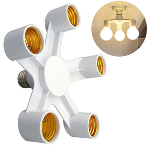 Divisor de Soquete de Base E27 E27 para E27 EU Suporte de Lâmpada LED 2em1/3em1/4em1/5em1/6em1 Adaptador de Soquete de Lâmpada LED Suporte de Lâmpada