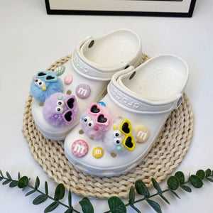 Charms para Sapatos DIY 3D Estereoscópico Bola de Cabelo Gênio Decoração Fivela para Acessórios de Charms para Sapatos Presente para Meninas em Festa