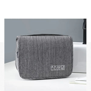 Bolsa de Armazenamento Portátil de Tecido Oxford para Homens, Organizador de Artigos de Higiene, Bolsa de Cosméticos para Mulheres, Necessaire de Viagem Impermeável e Suspensa