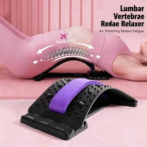 Massageador Estirador Lombar, Relaxador Vertebral para Alívio da Dor na Coluna, Tração para a Parte Inferior das Costas e Correção da Cintura