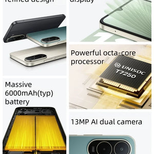 Smartphone POCO C81 Pro Versão Global 6,9 polegadas Display 120Hz Bateria de 6000mAh UNISOC T7250 Octa-core HyperOS 3 2026 Telefone Móvel