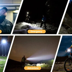 Lanterna LED Recarregável por USB MINI Portátil com Ímã na Cauda Luz de Trabalho Super Brilhante Lanterna de Camping Lateral COB Lanterna de Emergência