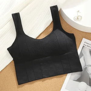 Top de Fitness Sem Costura para Mulheres, Sutiã de Yoga à Prova de Choque, Top de Sutiã Esportivo Push Up, Top de Treino para Academia