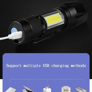 Lanterna Super Brilhante de 100000LM Lanterna Tática LED Recarregável de Longo Alcance para Camping ao Ar Livre, à Prova d'Água, Pesca