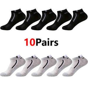 30 Pares de Meias Masculinas Meia de Malha Respirável Curta Casual Meias de Esporte com Bloco de Cores Meias Esportivas Absorvem Suor Tornozelo