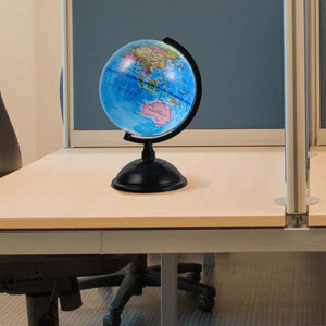 Conjunto de Globo Padrão para Ensino, Mapa em Inglês HD com Rotação de 360°, para Sala de Aula e Estudantes de Geografia, Recurso Educacional