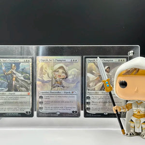 Suporte de Exibição de Cartões de Anime de Acrílico Transparente com Base, Adequado para Cartões de Anime, Cartões de Estrela, Exibição de Cartões de Jogo, Presente