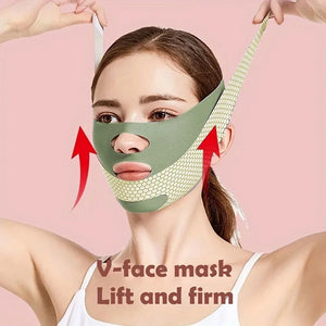 Lifting Facial com Faixa V para Dormir, Bandagem Facial Redutora de Gordura, Relaxamento, Levantamento de Forma, Redução de Papada, Banda de Afinamento Facial, Massagem