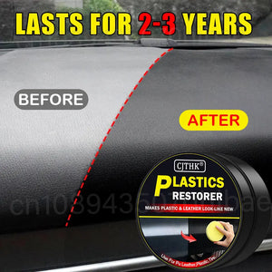 Restaurador de Plástico para Carros Voltar ao Preto Brilhante Produtos de Limpeza para Carros Restaurador de Plástico e Couro Polidor de Carro e Renovador de Revestimento de Reparação