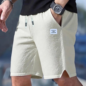 Calções Masculinos, Calças Casuais Masculinas, Calções de Praia Masculinos, Calções de Desporto Masculinos, Novo Tecido Texturizado e Fashionável, Calças Respiráveis, Adequadas para Uso Casual Diário e Desporto