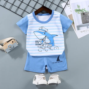 2PCS roupas para mãe e crianças Conjuntos infantis Camiseta Calções Meninos Meninas Verão Algodão Manga curta Roupa para Bebês Crianças Conjunto para Criança