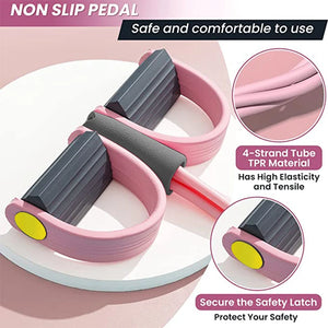 Bandas de Resistência 4-Tubo Yoga Pedal Puller Banda de Resistência Corda Elástica Equipamento de Fitness para Treinamento de Abdômen Cintura Braço