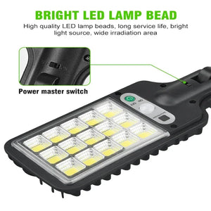 1/2/3/4PCS Luzes Solares para Exterior 3 Modos 200COB Lâmpada de Rua à Prova d'Água com Sensor de Movimento Iluminação de Segurança para Jardim Pátio Caminho Quintal