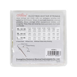 Alice 1 Set A506 Electric Guitar Strings Steel Core Nickel Plated Alloy Winding 008-038/009-042/010-046 Strings