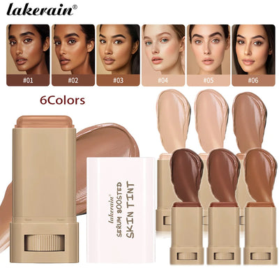 Bastão de Cor de Pele à Prova d'Água Nutritivo Sólido Sérum Tinta Base Bálsamo Cor de Pele Contorno Facial Bastão de Maquiagem