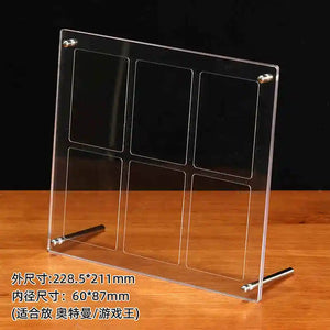 Suporte de Exibição de Cartões de Anime de Acrílico Transparente com Base, Adequado para Cartões de Anime, Cartões de Estrela, Exibição de Cartões de Jogo, Presente