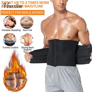 Cintura Vensslim para Homens, Cintura de Neoprene Sauna, Cintura Emagrecedora, Modelador de Abdômen, Corpete para Perda de Peso, Cinta de Compressão para Barriga