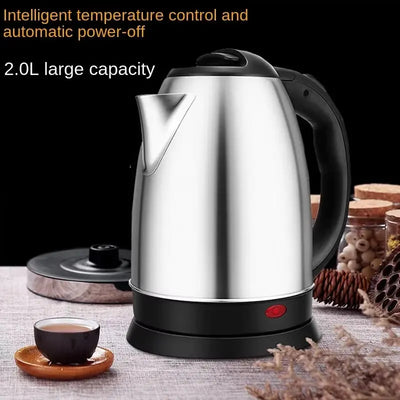 Chaleira Elétrica de Aço Inoxidável de Grau Alimentício de 2L, Aquecedor de Água Quente de Rápido Aquecimento, Bule Multiuso para Café, Bebidas de Uso Diário