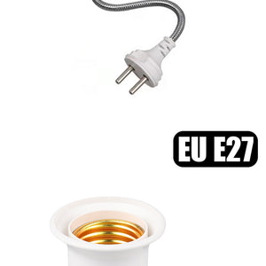 Direct Plug-in Rotary Lamp Head E27 Socket Lamp Converter with Switch EU US Plug Lamp Holder LED Table Lamp Led Base Lamp Base ﻿