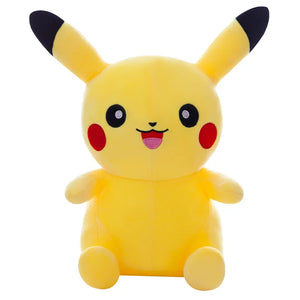 Brinquedos de Pelúcia Pokemon Pikachu de 25cm Kawaii Japão Anime Elfo Boneca de Pelúcia Macia e Fofa Boneca de Cartoon Pikachu Presente de Aniversário para Crianças Meninas