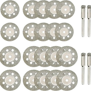 Disco de Corte de Diamante de 22mm Mandril de Roda de Lixa de 3mm para Ferramenta Rotativa de Corte de Metal Peças de Moedor Elétrico