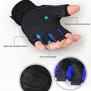 Luvas de Academia para Homens e Mulheres, Fitness, Levantamento de Peso, Luvas de Pulso, Treinamento de Musculação, Esportes, Exercício, Ciclismo, Luvas à Prova de Choque
