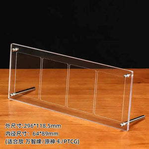 Suporte de Exibição de Cartões de Anime de Acrílico Transparente com Base, Adequado para Cartões de Anime, Cartões de Estrela, Exibição de Cartões de Jogo, Presente