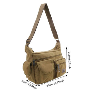 Bolsas de Ombro de Lona para Homens, Tote Casual, Bolsa de Viagem para Homens, Bolsa Transversal de Luxo, Bolsas Mensageiro de Moda, Bolsa de Alta Qualidade