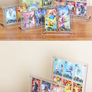 Suporte de Exibição de Cartões de Anime de Acrílico Transparente com Base, Adequado para Cartões de Anime, Cartões de Estrela, Exibição de Cartões de Jogo, Presente