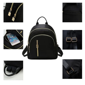 Mochila Multifuncional Feminina Fashion Menina Oxford Dia Viagem Mochila Mini Fofa Mochila Masculina Bolsa Preta Quente