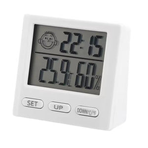 Estação Meteorológica de Casa com Relógio Eletrônico, Medidor de Temperatura e Umidade, Alarme, Termômetro LED, Termo-Higrômetro Multifuncional