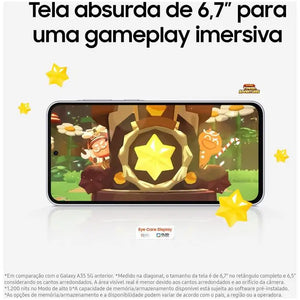 Smartphone Samsung Galaxy A36 128GB 5G 6GB RAM Preto 6,7" Câmera Tripla + 12MP Selfie