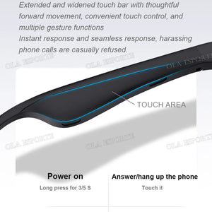 Novos Óculos de Sol Inteligentes Bluetooth V5.3 Chamadas Fones de Ouvido para Esportes ao Ar Livre HIFI Tecnologia Preta Anti-toque UV Para Homens e Mulheres