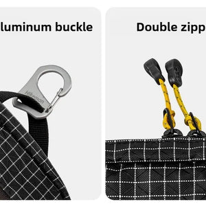 HIKEMAN Dyneema Fiber Waist Pack 1.1L Impermeável UltraLeve Multi Bolso para Ciclismo Corrida Caminhada Camping Esportes ao Ar Livre